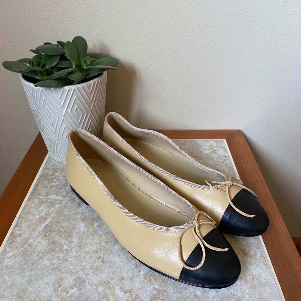 Black and Cream Flats